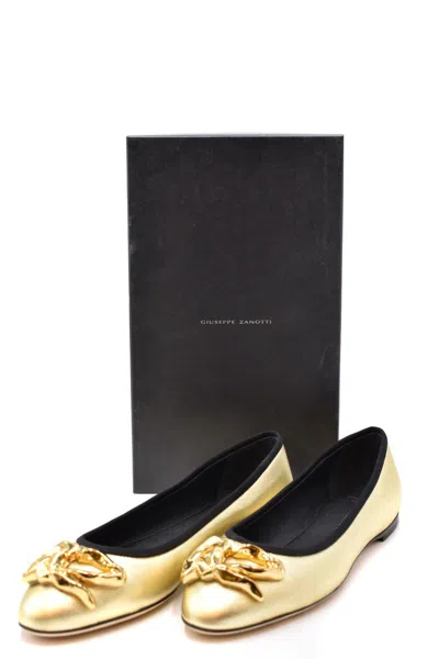 Giuseppe Zanotti Ballet Flats In Gold