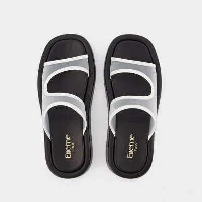 Elleme Gemini Leather Mesh Slides In White