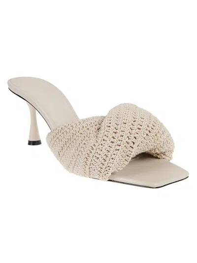 Studio Amelia Twisted Crochet Mules In Grey