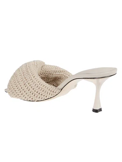 Studio Amelia Twisted Crochet Mules In Grey
