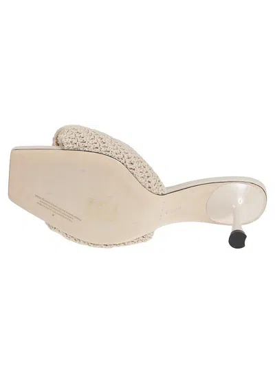 Studio Amelia Twisted Crochet Mules In Grey