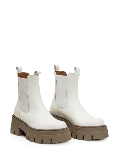 Ennequadro 60mm Leather Chelsea Boots In White