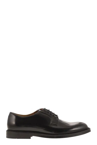 Doucal's Man Lace-up Shoes Midnight Blue Size 6.5 Soft Leather In Black