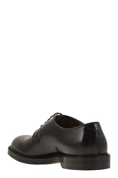 Doucal's Man Lace-up Shoes Midnight Blue Size 6.5 Soft Leather In Black