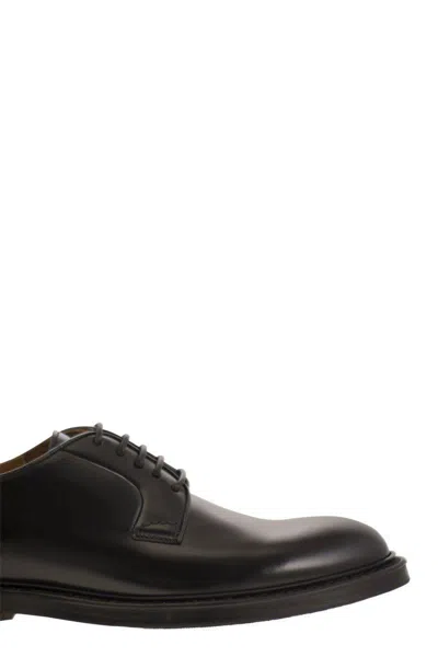 Doucal's Man Lace-up Shoes Midnight Blue Size 6.5 Soft Leather In Black