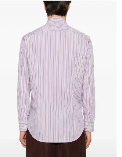 Etro Men's Pink Striped Button-down Shirt | Size 42 | Mrib0004 Color 99tr549s8451 In Multicolor