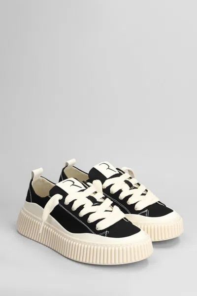 Rhun Low-top Canvas Sneakers In Black