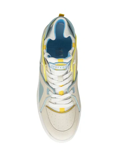 Just Don Colour-block Panelled Trainers In White