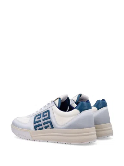 Shop Givenchy G4 Leather Sneakers In Blue