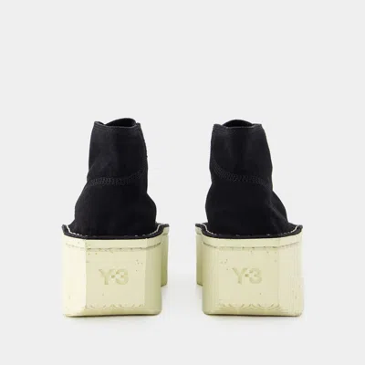 Y-3 Round-toe Platform Sneakers In Black