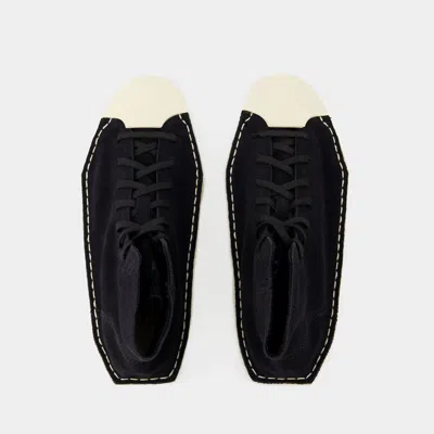 Y-3 Round-toe Platform Sneakers In Black