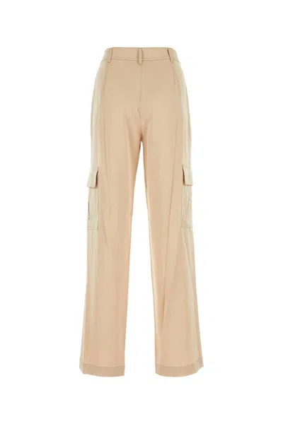 Michael Kors Wide-leg Pant In Triacetate Blend With Waist Belt Loops In Pink