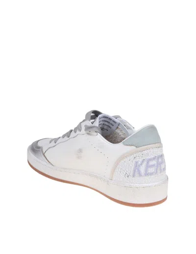 Golden Goose Ball-star Sneakers In White/silver
