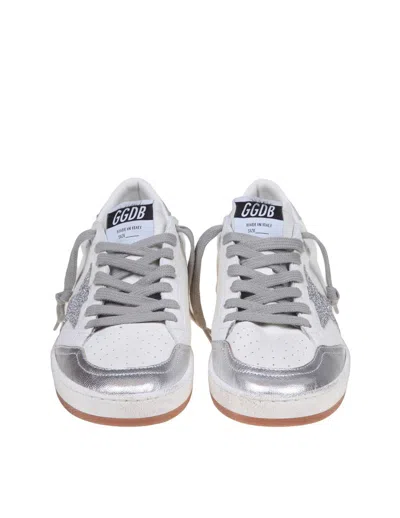 Golden Goose Ball-star Sneakers In White/silver