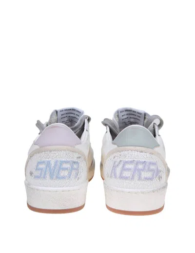 Golden Goose Ball-star Sneakers In White/silver