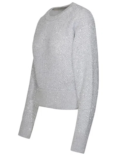 Stella Mccartney Grey Wool Blend Sweater In Grey
