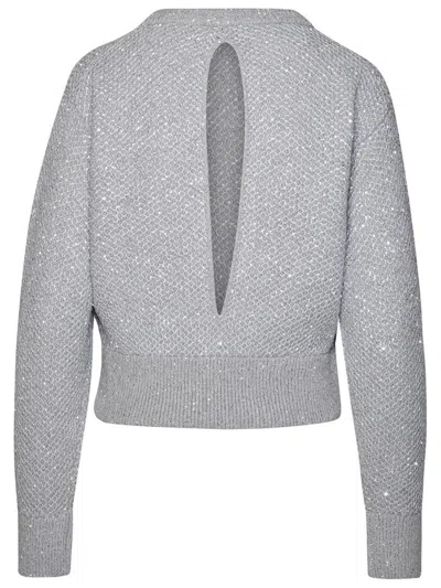 Stella Mccartney Grey Wool Blend Sweater In Grey