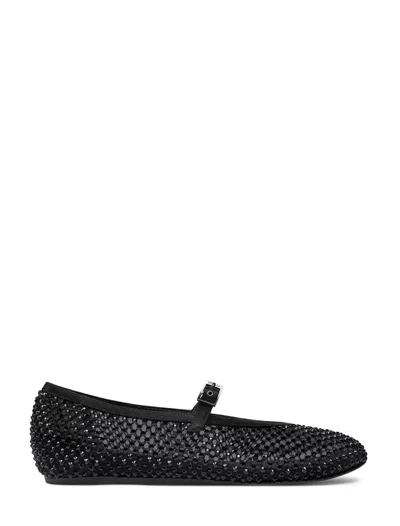 Le Silla 'gilda' Round Toe Embellished Ballet Flats In Black
