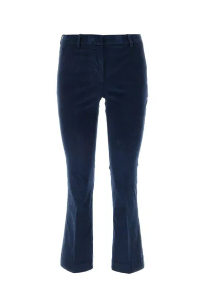 Pt Torino Black Mini Flare Pants In Stretch Fabric Woman In Blue