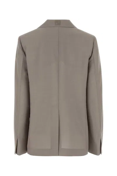Fendi Tailored Deconstructed Jacket In Grey