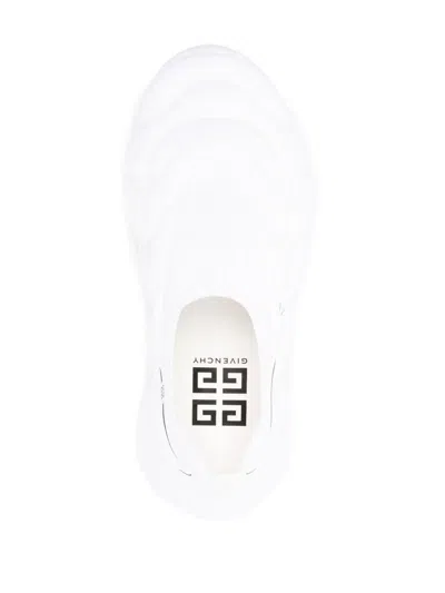 Givenchy White Fabric Tk-360 Slip On Sneakers In White