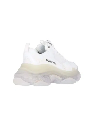 Balenciaga 60mm Triple S Clear Sole Sneakers In White