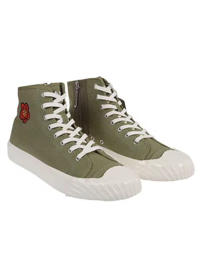 Kenzo Embroidered Motif Ankle-length High-top Sneakers