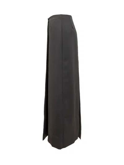 Givenchy Wool And Mohair Long Skirt In Black
