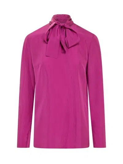 Dsquared2 Tie Neck Blouse In Purple