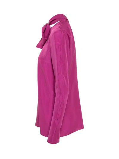 Dsquared2 Tie Neck Blouse In Purple