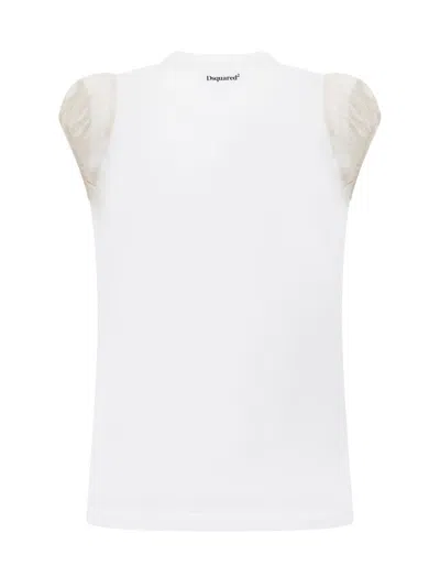 Dsquared2 Slogan Print T-shirt In White