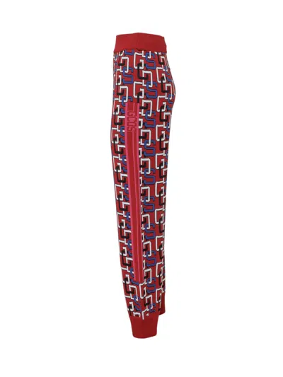 Gcds Logo-intarsia Track Pants In Red