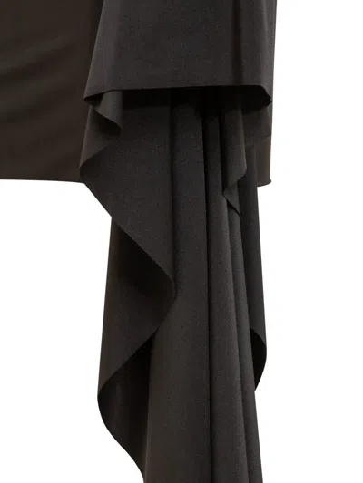 Giuseppe Di Morabito Cut Out Draped Sleeves Mini Dress In Black