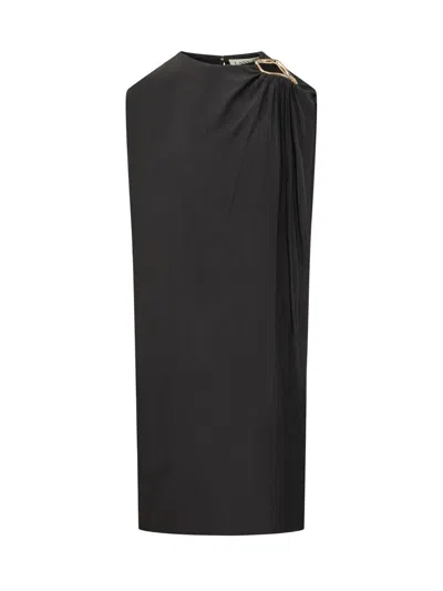 Lanvin Synthetic Fibers Dress In Brown