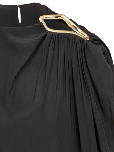 Lanvin Synthetic Fibers Dress In Brown