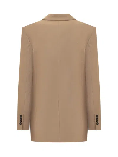 Msgm Women's Jacket Sand Arena | Size 42 | 41mdg09y Color 24701023 In Beige