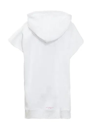 Philosophy Di Lorenzo Serafini Graphic Logo-print Short-sleeve Hoodie In White