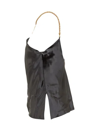 FERRAGAMO SALVATORE FERRAGAMO TOP WITH BIJOUX STRAPS 