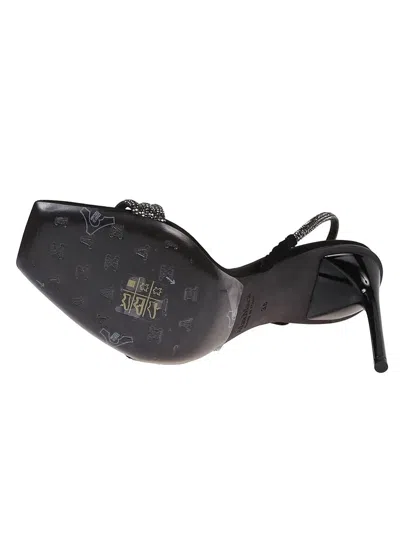 Max Mara Sandals With Micro Crystals In Black