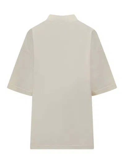 Palm Angels Bear In Mind Bear Printed T-shirt In Beige