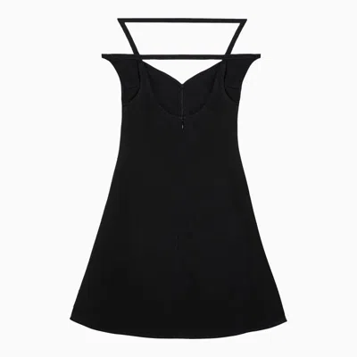 Courrèges Ellipse Bustier Mini Dress In Black