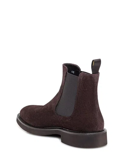 Doucal's Man Ankle Boots Dark Brown Size 8.5 Leather In Brown
