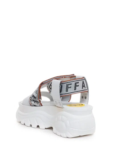 Buffalo Logo Sandals In White