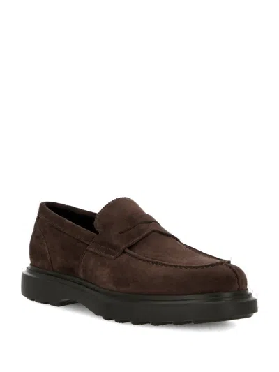 Stuart Weitzman Suede Loafers In Brown