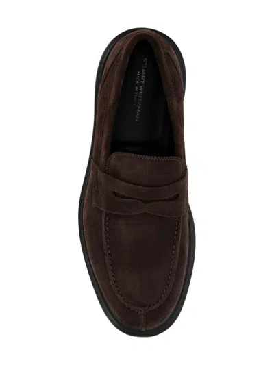Stuart Weitzman Suede Loafers In Brown