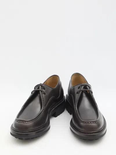 Church's Burnt Leather Lymington Lace Up Shoes In Brown