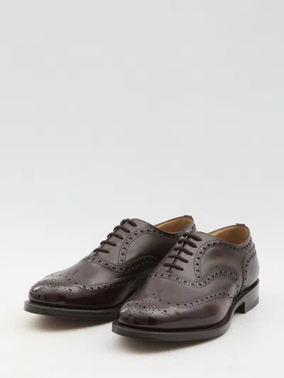 Church's Oxford Brogue Burwood In Brushed Calfskin In Brown