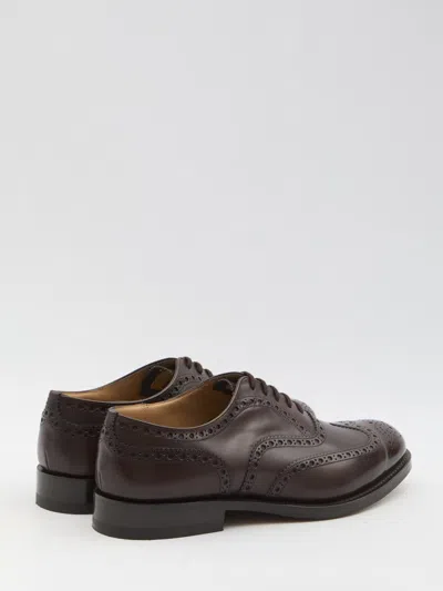 Church's Oxford Brogue Burwood In Brushed Calfskin In Brown