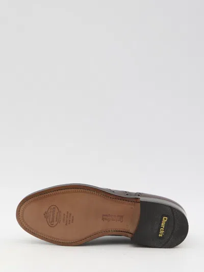 Church's Oxford Brogue Burwood In Brushed Calfskin In Brown