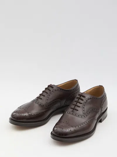 Church's Oxford Brogue Burwood In Brushed Calfskin In Brown